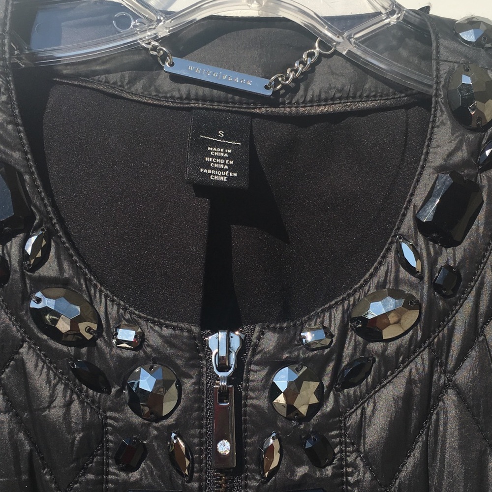 WHBM Quilted Jacket with Embellished Trim